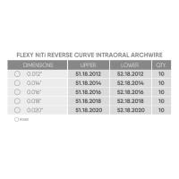 آرچ وایر Orthometric Flexy NiTi Curva Reversa- Round