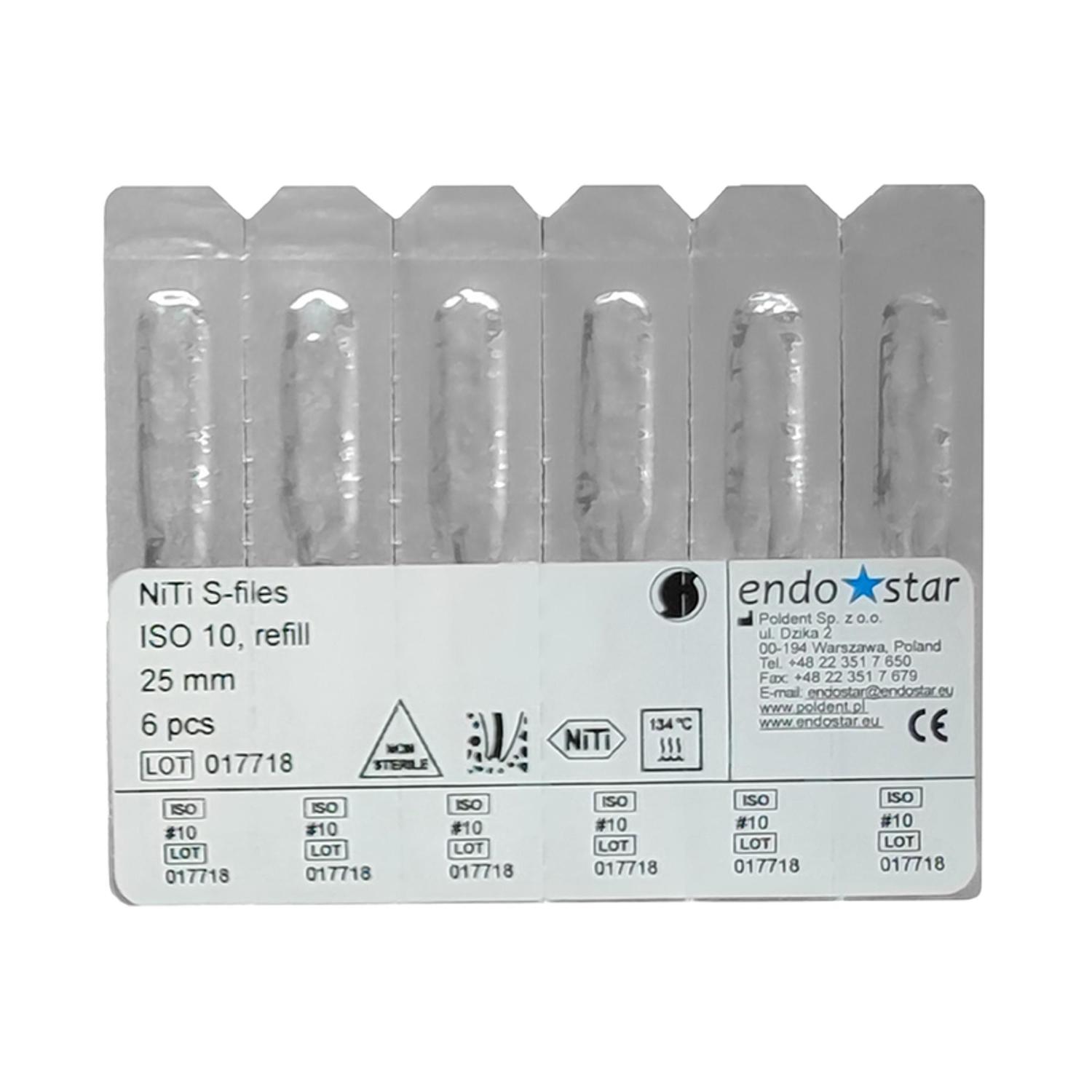 فایل دستی Endostar NiTi S-files
